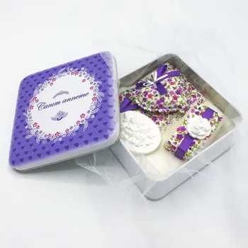 

Turkish towel, hand towel, made in Turkey, hand soap, scented stone, metal box, gift, gift box, gift for candle