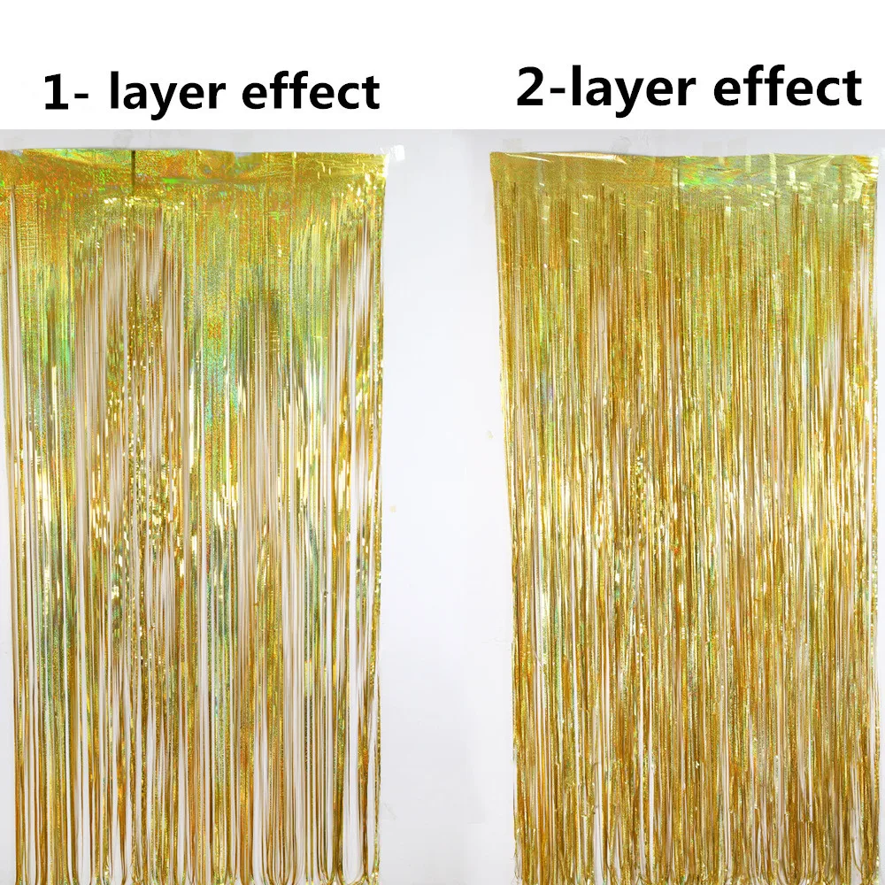 1-4 м холостяцкие вечерние фоны мишура челка Лист Лазерная Фольга занавес свадебный Декор стены фото стенд фон Блестящий Золотой занавес