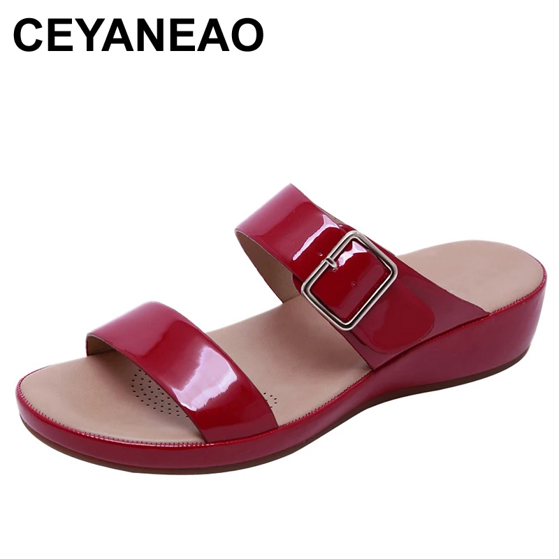 CEYANEAOWomen/удобные ортопедические Вьетнамки с пряжкой и бантом; летняя повседневная обувь; шлепанцы без шнуровки; Лидер продаж; Уличная обувь; 060