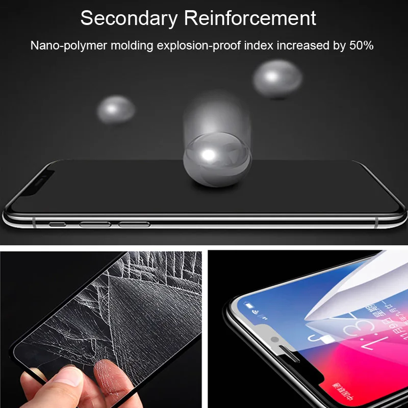 5D закругленные края полное покрытие Защитное стекло для iPhone X 7 8 6 6S Plus закаленное защитное стекло для экрана для iPhone 11 Pro Max XR стекло