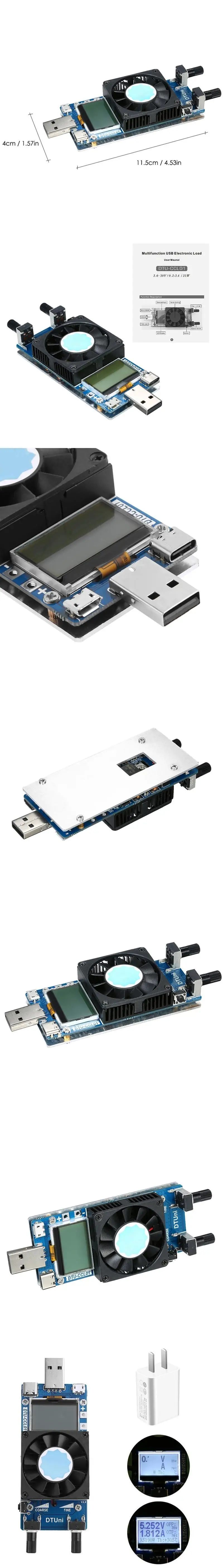 0.2A-3A 35W lcd USB электронный модуль загрузки Регулируемый тестер постоянной батареи