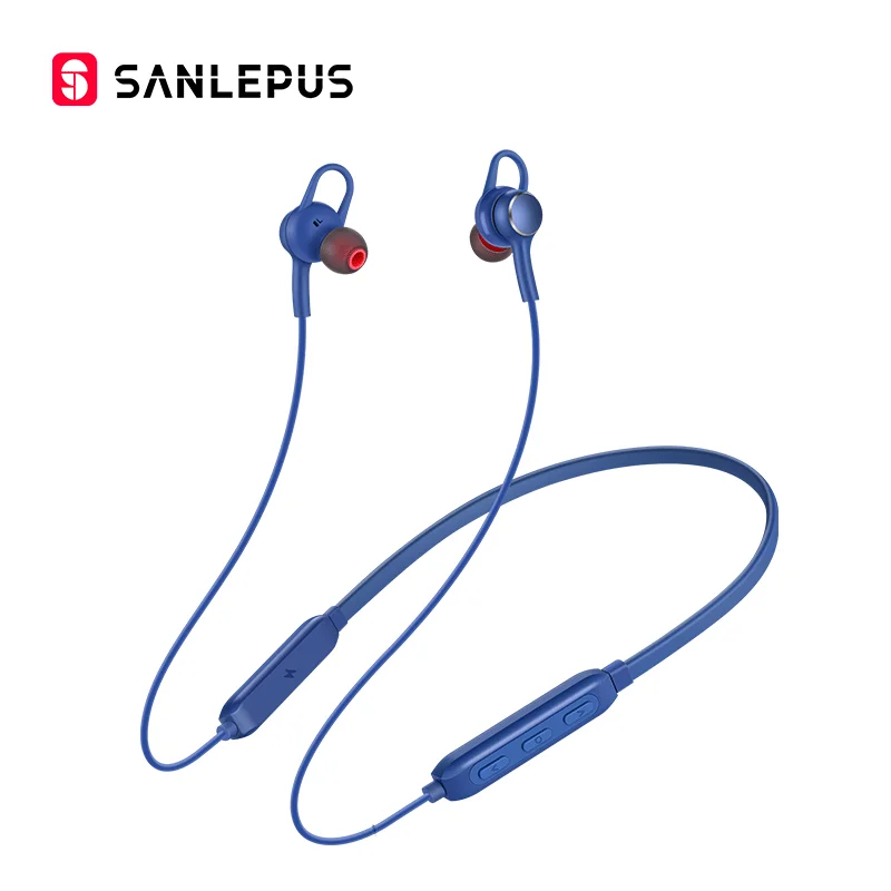 NEW D02 Blue SANLEPUS, беспроводные наушники 5,0, Bluetooth наушники, спортивные, для бега, стерео наушники, гарнитура для телефона, гарнитура для Apple, Android - Цвет: NEW D02 Blue