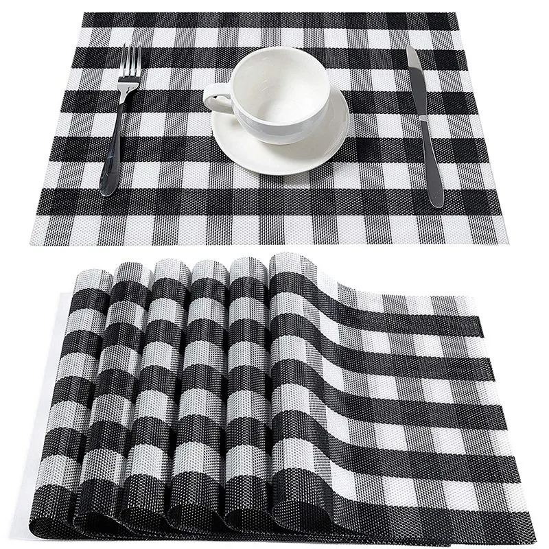 Новинка коврики для стола набор столовых приборов из 8 нескользящих моющихся