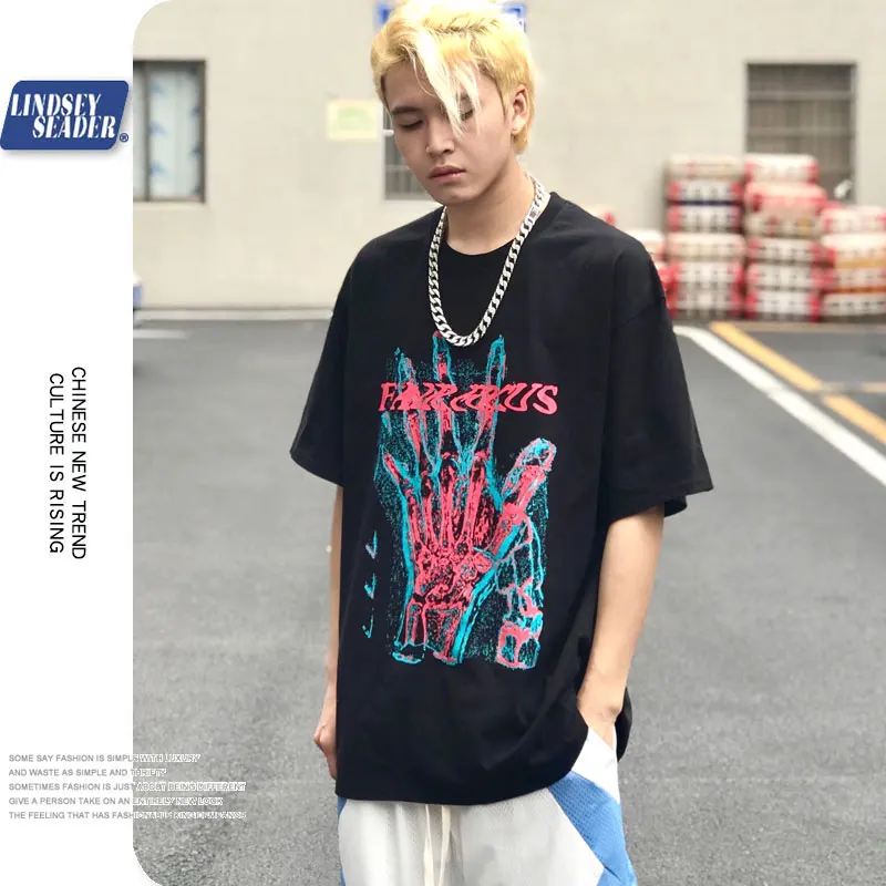 Мужская Уличная футболка в стиле хип-хоп с цифровым принтом пальмы Harajuku большого