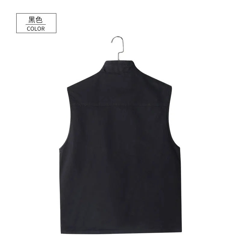 Spring And Autumn Outdoor Fishing Vest Men Greenish Blue Middle-aged Vest Coat Multi-pockets Photography Large Size Vest Waistco