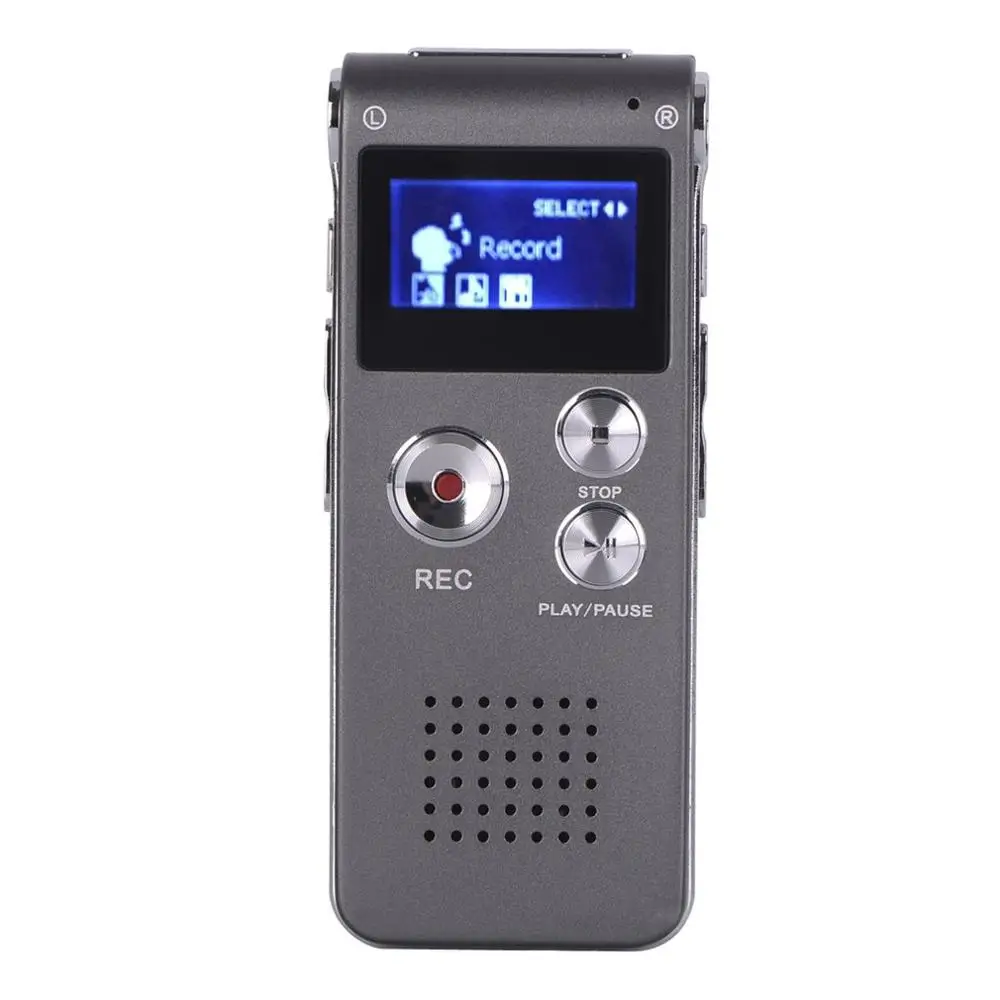 Серый N28 рекордер Hd интеллектуальное шумоподавление запись в одно касание Mp3 запись Классическая цифровая записывающая ручка - Цвет: Серый