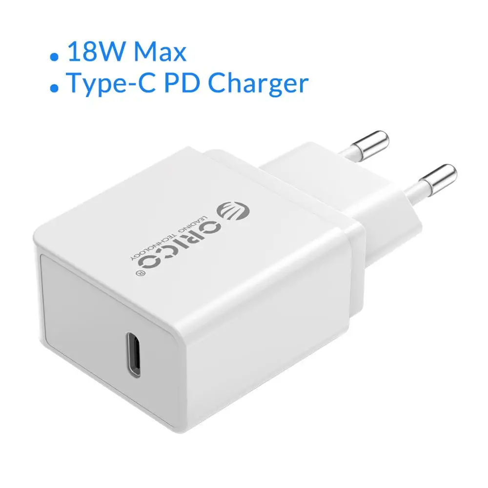 ORICO 18 Вт PD2.0 usb type C зарядное устройство Быстрая зарядка PD 2,0 быстрое зарядное устройство для iPhone 11Pro iPhone 11Pro Max xiaomi huawei - Тип штекера: White