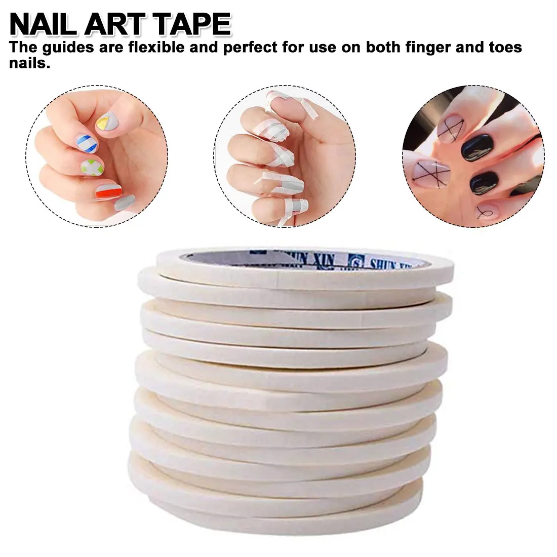 

Beauty Nail Accessories for DIY 2019 1 Roll 17m*0.5cm Laser Glitter Striping Tape Line Nail Art Decoration
