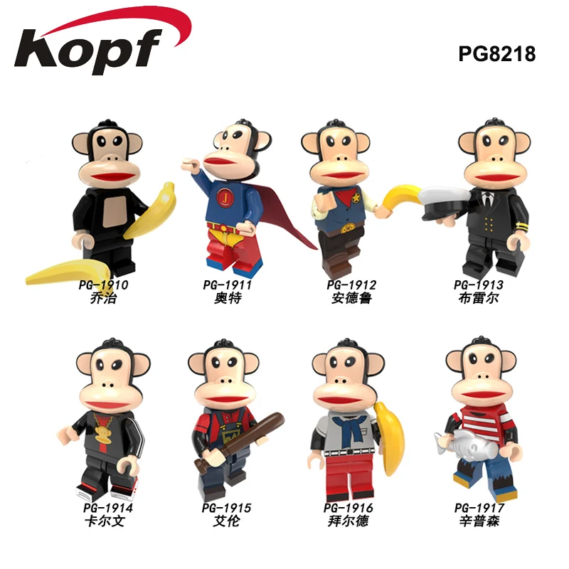 

PG8218 Single Sale Building Blocks Cartoon Movie Series Ott George Andrew Brill Calvin Toys Figures For Children Toys