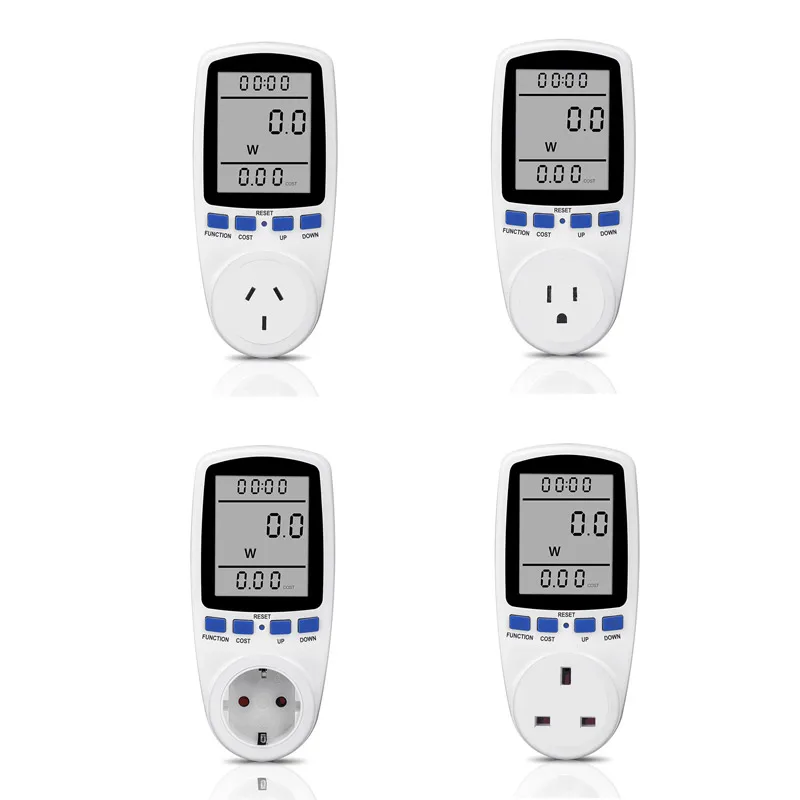 Intelligent AC Power Meter Wattmeter Socket Power metering socket billing socket power monitor US/UK/EU/AU/FR 6