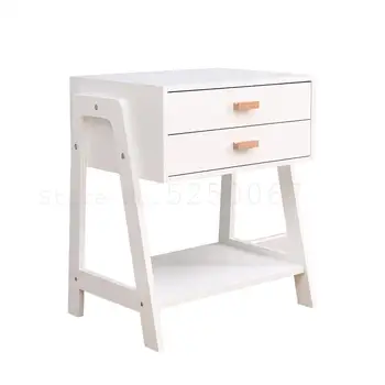 

8000 Nordic Net Red Bedside Cabinet Modern Simple Solid Wood Reception Cabinet Bedside Cabinet Shelf Small Cabinet Storage