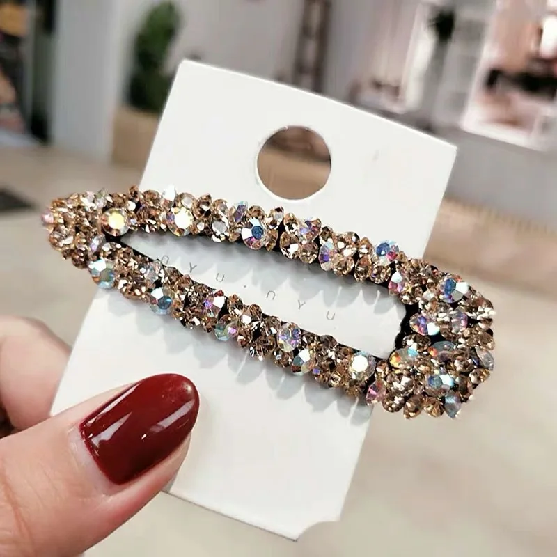 hair band for women New Popular Shiny Rhinestone Elegant BB Hair Clips Hairpin Women Girls Crystal Barrettes Accessories Hairclip Hairgrip Headdress silver hair clips
