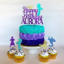 Блеск Жасмин кекс Топпер | Принцесса Жасмин Aladdins топперы для торта на день рождения | Aladdins вечерние | принцесса вечерние украшения
