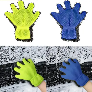 

5 Fingers Car Wash Cleaning Gloves Multi-function Double-sided Detoxification Dust Use Removal And Gloves Z8E9