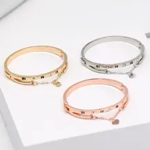 Оптом 5 шт. модные браслеты из нержавеющей стали в серебре, золото, розовое золото невесты Вечерние Подарочный браслет ювелирные изделия SL027