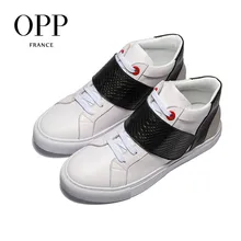 OPP High Top Men boots Genuine Leather Men Shoes Winter Boots Patchwork men Shoes Ankle Boots For Men