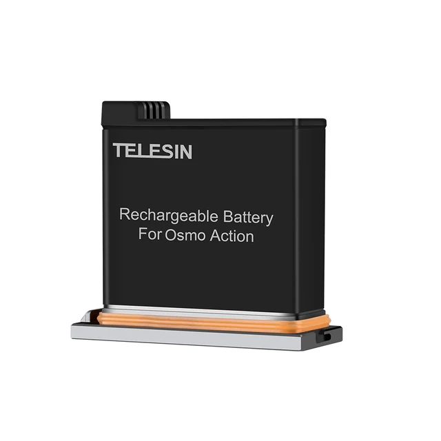 TELESIN 3 Pack Battery + 3 Slots Battery Storage Smart Charger TF Card Storage Box for DJI Osmo Action Camera Accessories 5