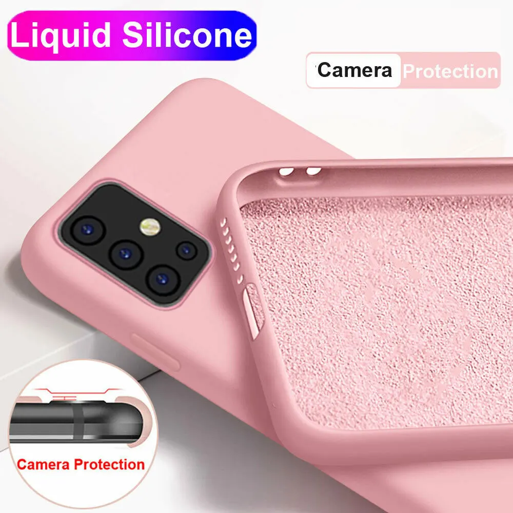 Slim Liquid Silicone Case for Samsung Galaxy S20 Plus/S20 Ultra Cover Thin Soft Rubber S10 S9 S8 Plus S7 |