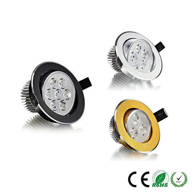 

1PCS 6w 9W 12w 15W 21W round led dimmable Ceiling light Epistar LED ceiling lamp Recessed Spot light 110V-220V led ceiling lamp