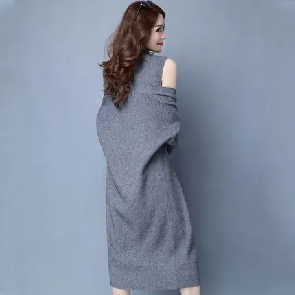 2020 Nieuwe Winter Jurk Vrouwen Kleding Lange Twee Stukken Trui Drasses Breien Grote Maat 5XL Vestidos Elbise LX1064 2020 Nieuwe Winter Jurk Vrouwen Kleding Lange Twee Stukken Trui Drasses Breien Grote Maat 5XL Vestidos Elbise LX1064