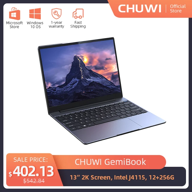 CHUWI GemiBook 13" 2K IPS Screen LPDDR4X 12GB 256GB SSD Intel Celeron Quad Core Windows 10 Laptop with Backlit Keyboard 1
