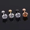 1 pcs Medical Stainless steel Crystal Zircon Ear Studs Earrings For Women/Men 4 Prong Tragus Cartilage Piercing Jewelry ► Photo 2/6