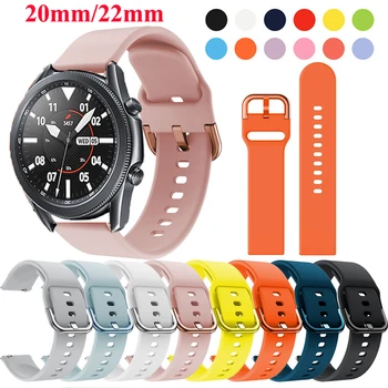

20 22mm Silicone wristStrap for Garmin Vivoactive 3/Venu Wristband bracelet For Samsung Galaxy Watch 3 41 45mm Amazfit GTR 42 47