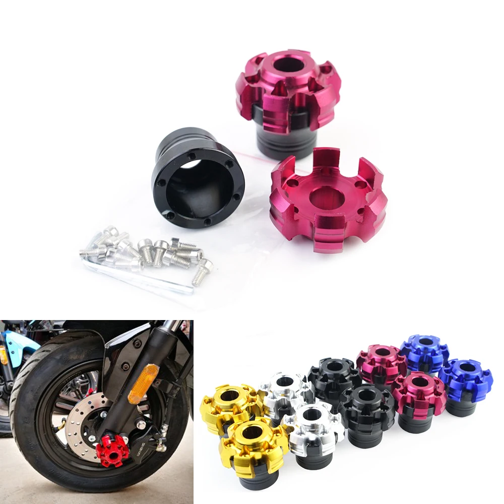 Moto Front Wheel Falling Protect Frame Slider Universal Aluminum Street Bike Pit scooter moto for Honda Grom KAWASAKI Z125 | Автомобили и