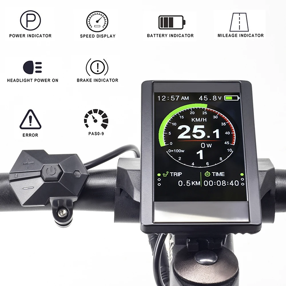 Ebike дисплей для Bafang BBS01B BBS02B BBSHD Mid Motor 850C 800S цветной/черный экран Дисплей