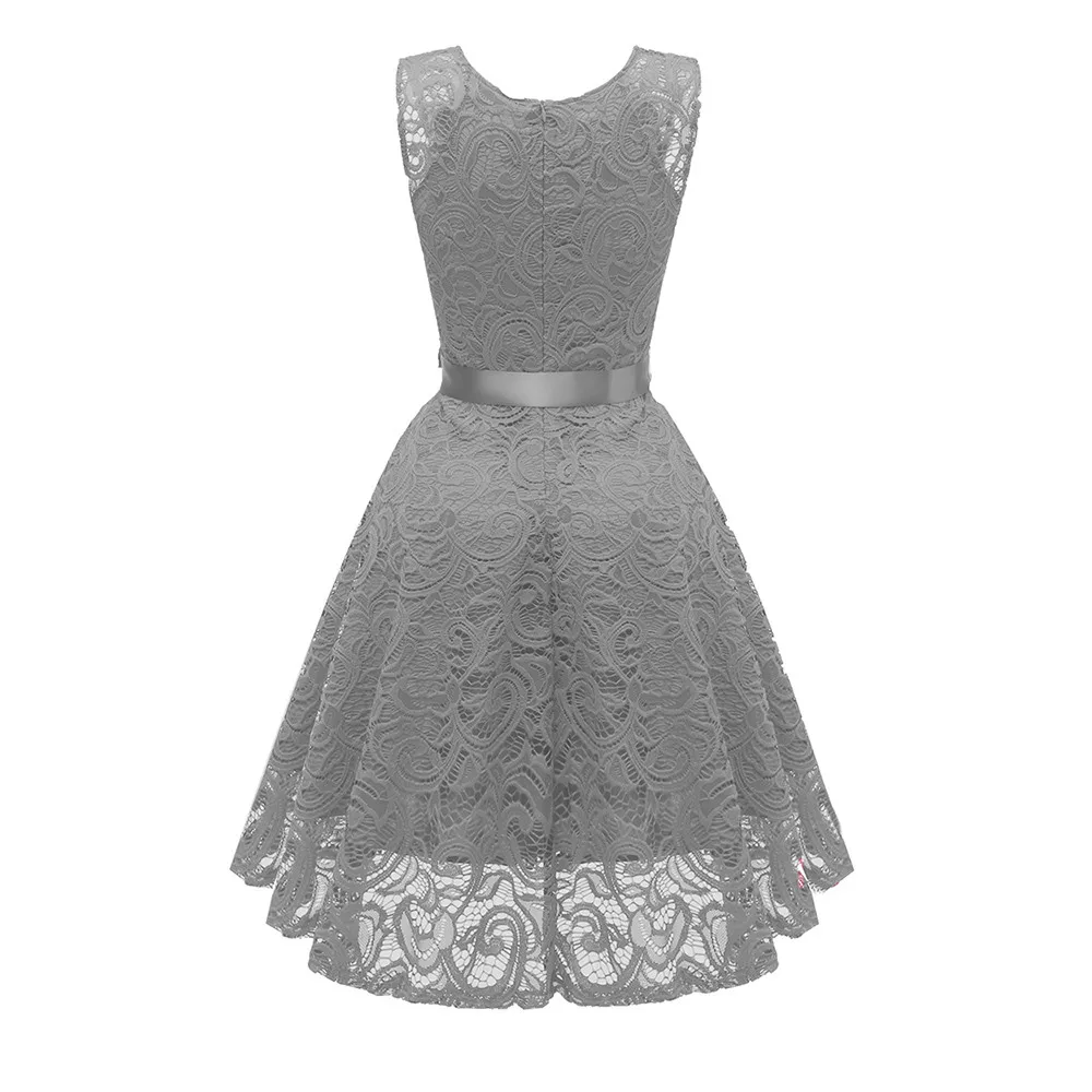 ZOGAA/винтажное кружевное платье для подиума, летнее платье, vestido, бант, ремень, v-образный вырез, вечерние платья трапециевидной формы, элегантные платья Vetement femme