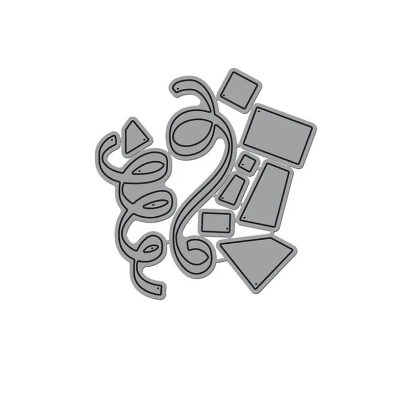 Цветные ленты металлические вырубные штампы трафареты праздничные вырубки для