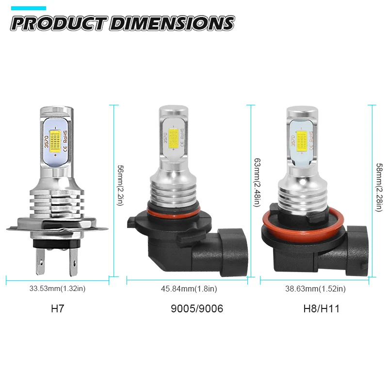 DERI 2 шт. 2 SMD H8/H11/h7/9005/9006 Авто Светодиодный противотуманный фонарь светодиодный лампы туман светильник вождение автомобиля светильник авто аксессуары дневные ходовые огни 12 V-24 V DC