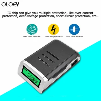 

Charger Universal 4 Slots LCD Display Smart Intelligent Battery Charger for LCD AA / AAA NiCD NiMH Rechargeable Battery