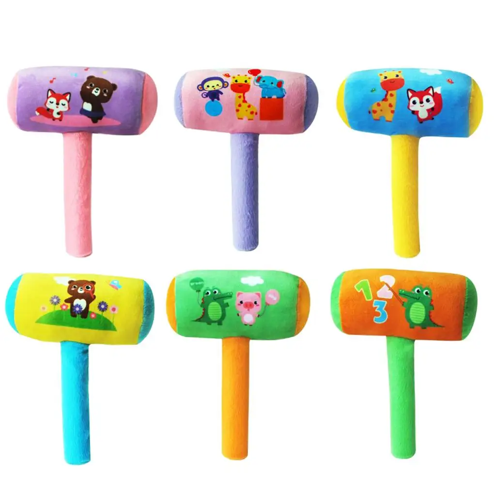 Hand Puppet Toys Creative Children`s Cotton Hammer Early Childhood Plush Cotton Toy Fitness Game Education Gift