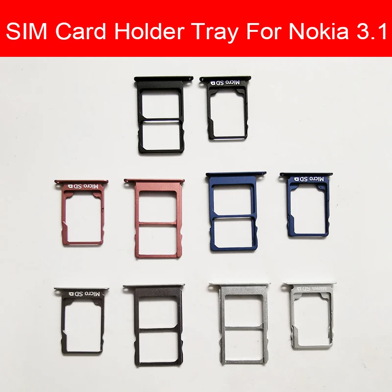 Держатель лотка для sim-карты для nokia 3,1 3() TA-1049 TA-1057 TA-1063 TA-1070 TA-1074 sim-карта памяти SD заменитель адаптера запчасти