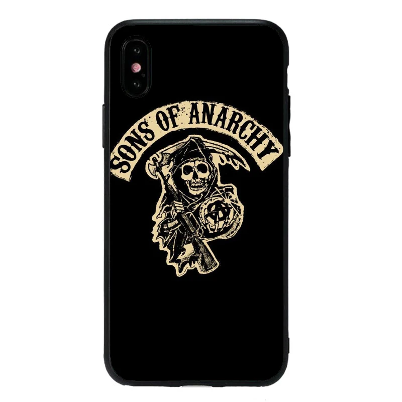 Американский ТВ сыновья анархия Мягкий ТПУ чехол для телефона iPhone X 11 11Pro XS MAX 6 6S 7plus 8 8Plus 5 5S XR fundas coque capa - Цвет: TPU