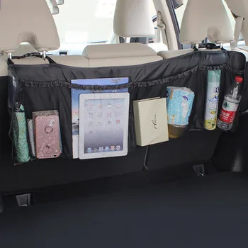 

Practical Car Auto Back Rear Trunk Seat Elastic String Net Mesh Storage Bag Black Bag Cage Light Weight Durable Drop Shipping