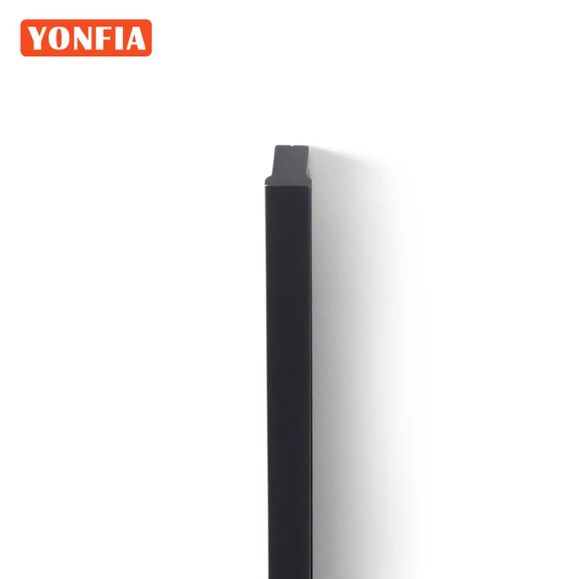 YONFIA 3728 Black Long Aluminium Profile Wardrobe Cabinet Drawer Pull Handle Long Gold Kitchen Furniture Closet Pull Door Handle Anodized black