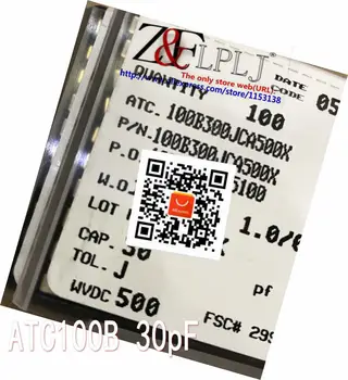 

Multilayer ceramic High-Q Capacitor ATC100B300JCA500X 100B300JCA500X 30pF 500V a300J New Original 100pcs/lot