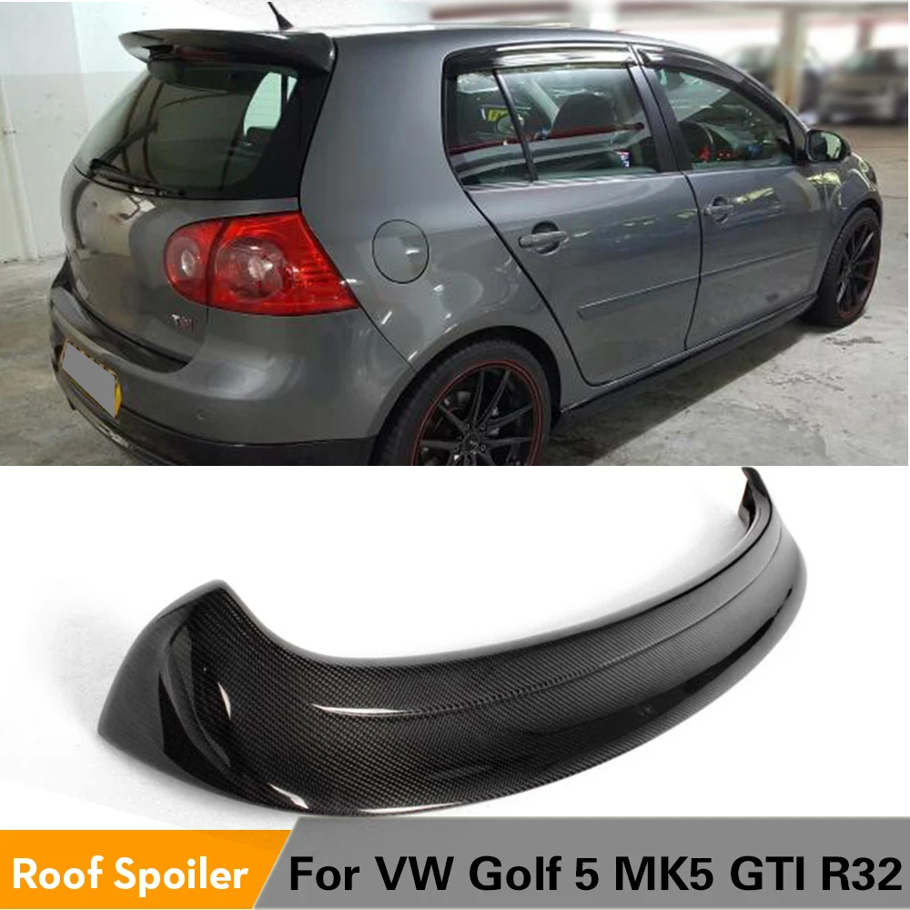 폭스 바겐 골프 5 V MK5 R32 GTI 2006 - 2009 용 자동차 리어 루프 립 스포일러, 탄소 섬유, FRP