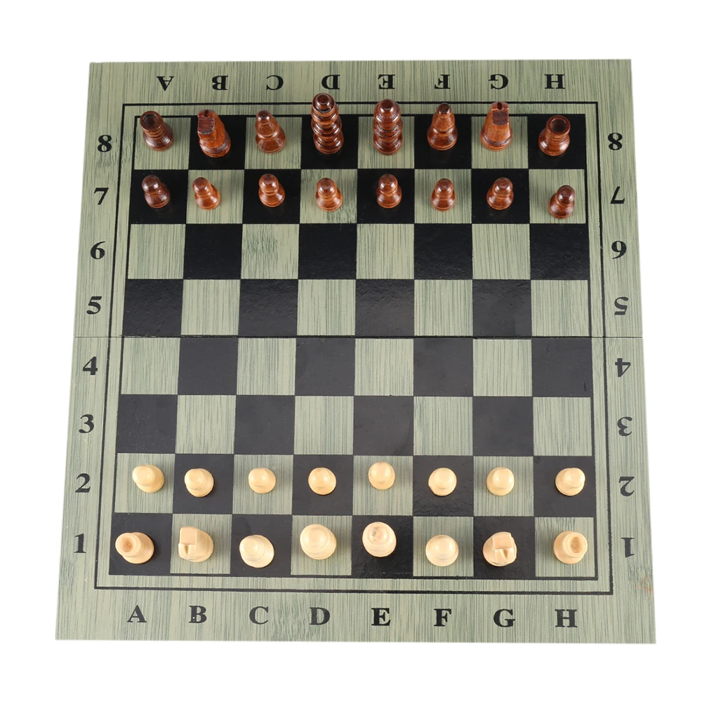 

International Chess Set Portable Wooden Chessboard Chess Game For Travel Party Family Activities Entertainment