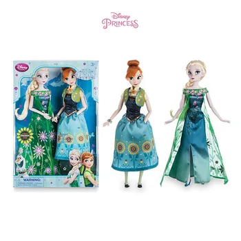 

Disney Frozen 2pcs Anna Elsa Dolls 33cm Princess Toy Girls Anna Elsa Toys Disney Original Action Figure Model Toys Christmas