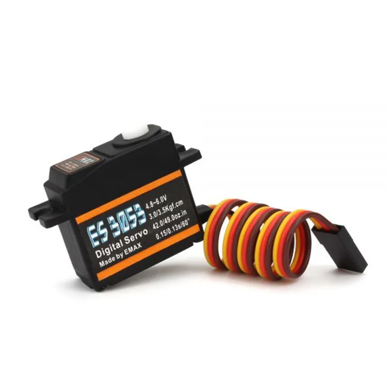 

Emax ES3053 17g 3.5kg 0.13sec 23T Plastic Gear Digital Servo For RC Airplane ES3153 Upgrade