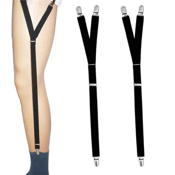 

Mens Shirt Stays Holder Military Straight Stirrup Suspenders Elastic Uniform Business Style Suspender Shirt Garters For Men Wear