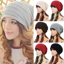 

80% HOT SALES！！！Unisex Winter Plicate Baggy Beanie Knit Crochet Ski Cap Oversized Slouch Hat