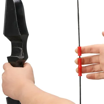 

New 5 Color Bowstring Finger Tab Guard Bowstring Saver Protective Finger Silicon Release for Archery Bow Recurve Bow