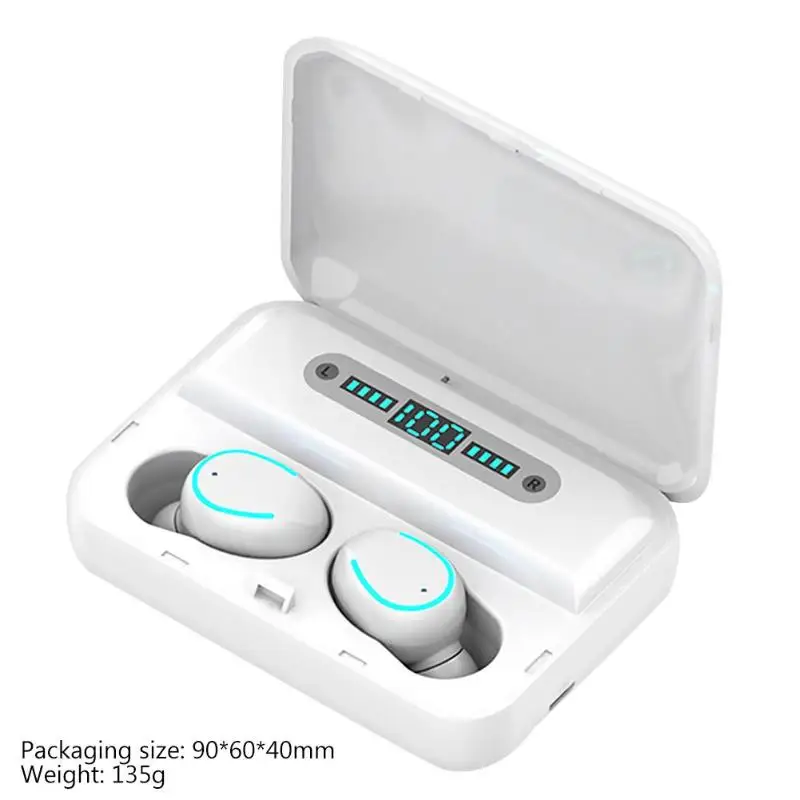 F9 5 TWS Беспроводная Bluetooth V5.0 мини гарнитура HD с голосом Графеновый бас Вибрирующая