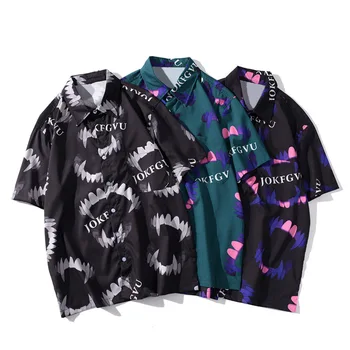 

Men's Beach Shirt Surfing Quick-Drying Short Sleeve Flower Shirt Beach Hawaii Loose Printed Shirt