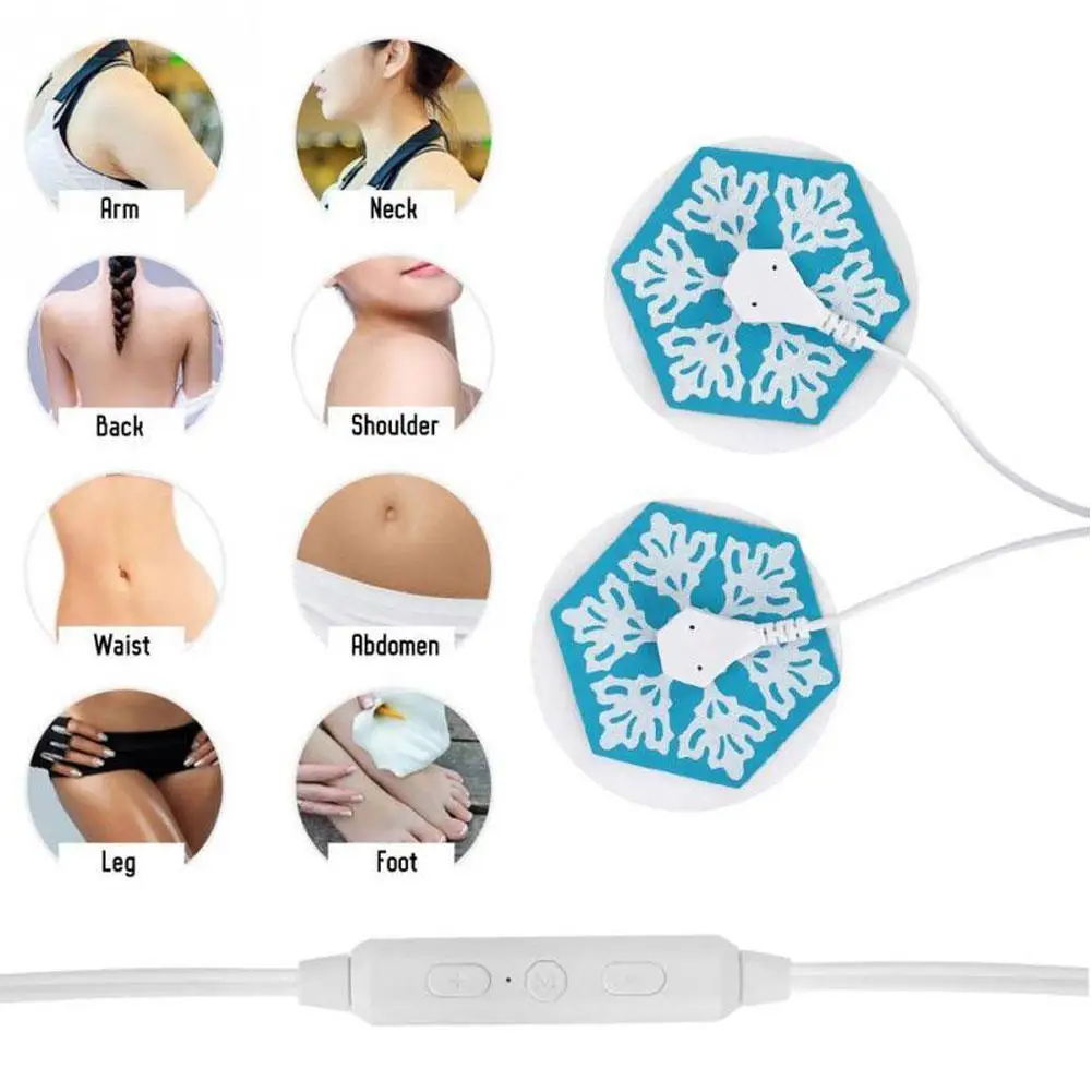 Mini Smart Electrode Muscle Stimulator Therapy Meridian Pulse Mobile Phone Massage Snowflake Control Portable Apparatus M1O8 |