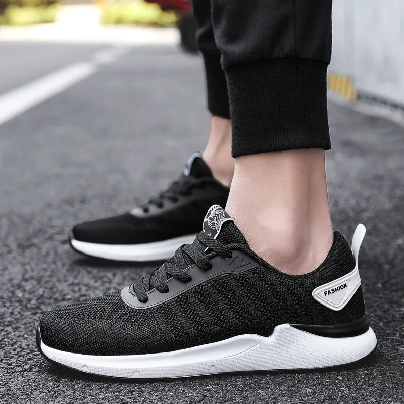 

2019 xia ji xie New Style Men Fly Woven Breathable Athletic Shoes Men's Casual Mesh Tide Shoes Students Running MEN'S SHOES